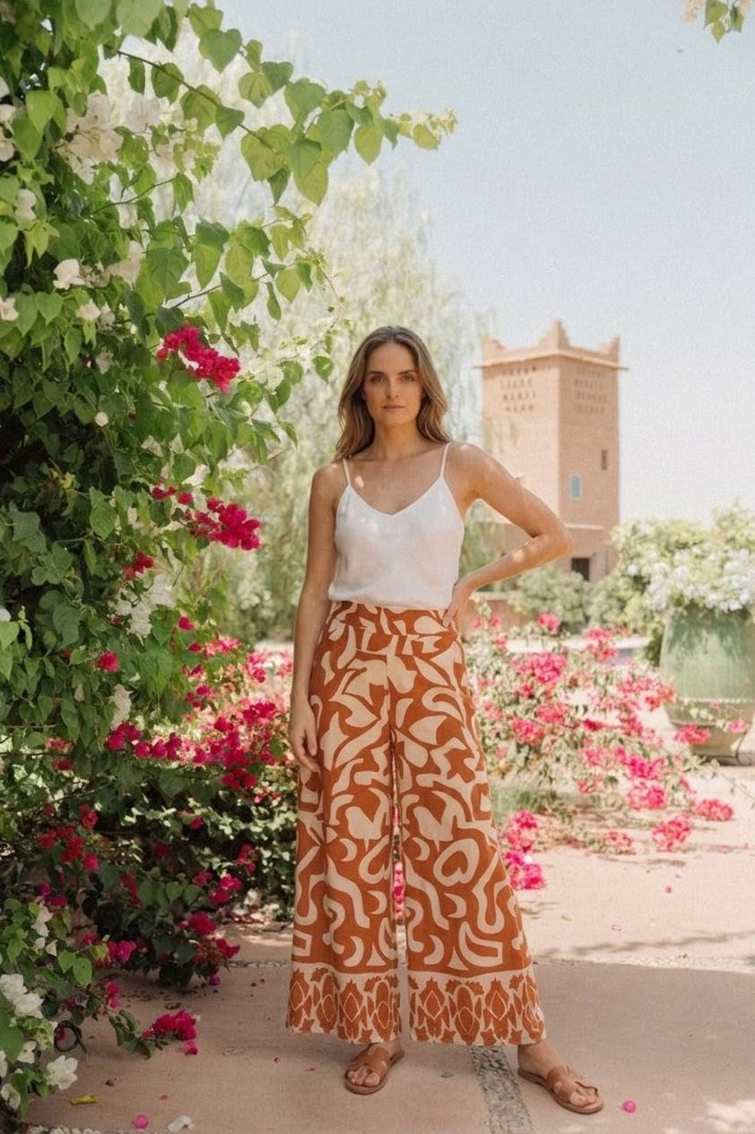 BELVA PANTS MIRAGE BROWN