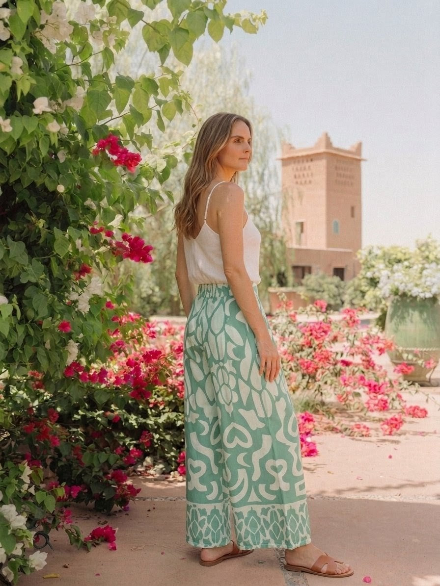 BELVA PANTS MIRAGE GREEN