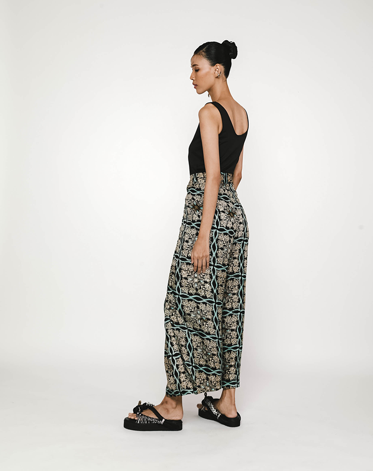 Fanya Olive Batik Pants