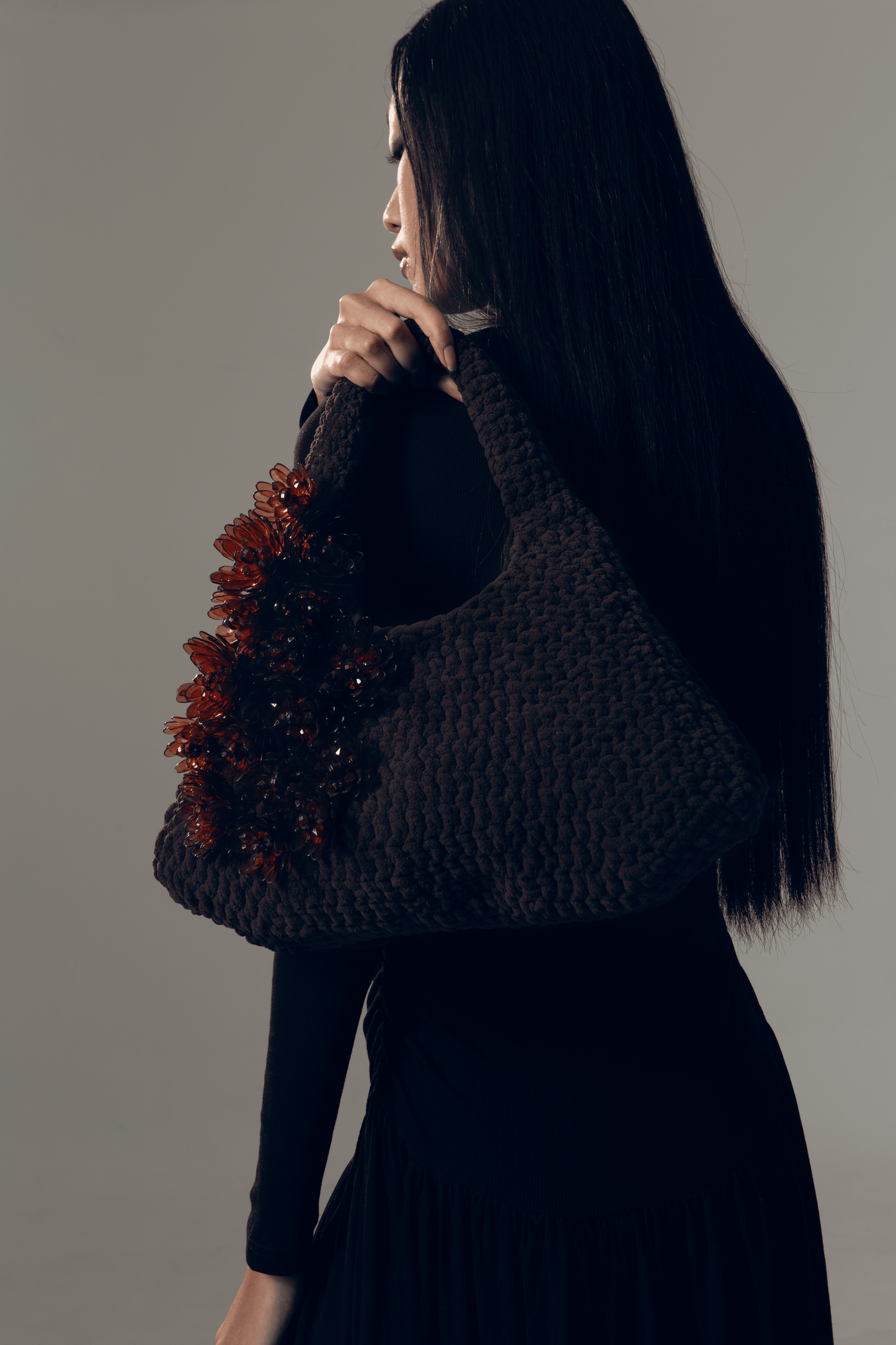 Blooming JARDIN Hobo Bag in Brown