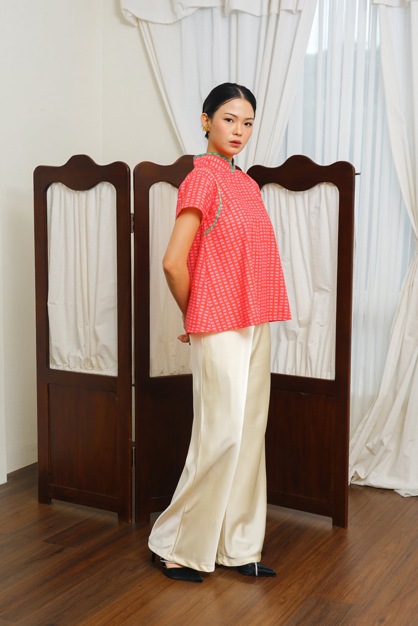 NUAN QIPAO CORAL RED (PRE-ORDER)