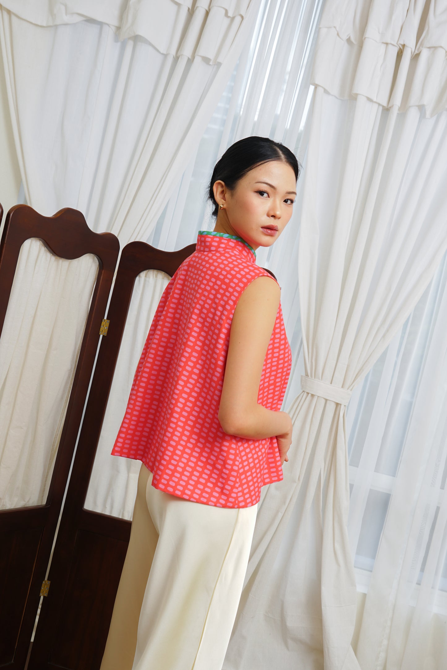 RUI QIPAO CORAL RED (PRE-ORDER)