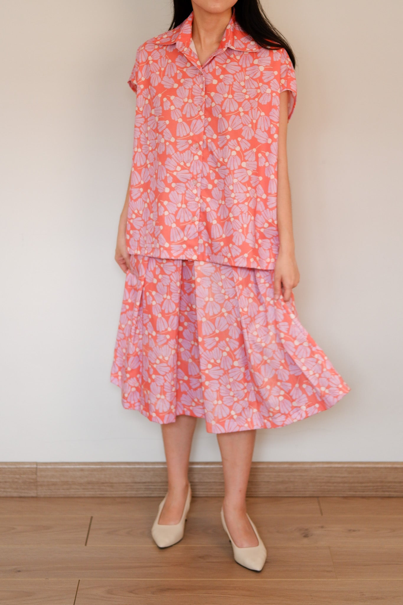 Jupe midi plissée Uri