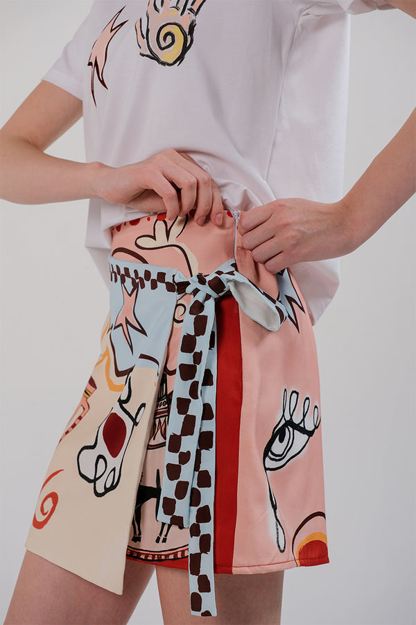 RHEA SKORT IN HERA PRINT