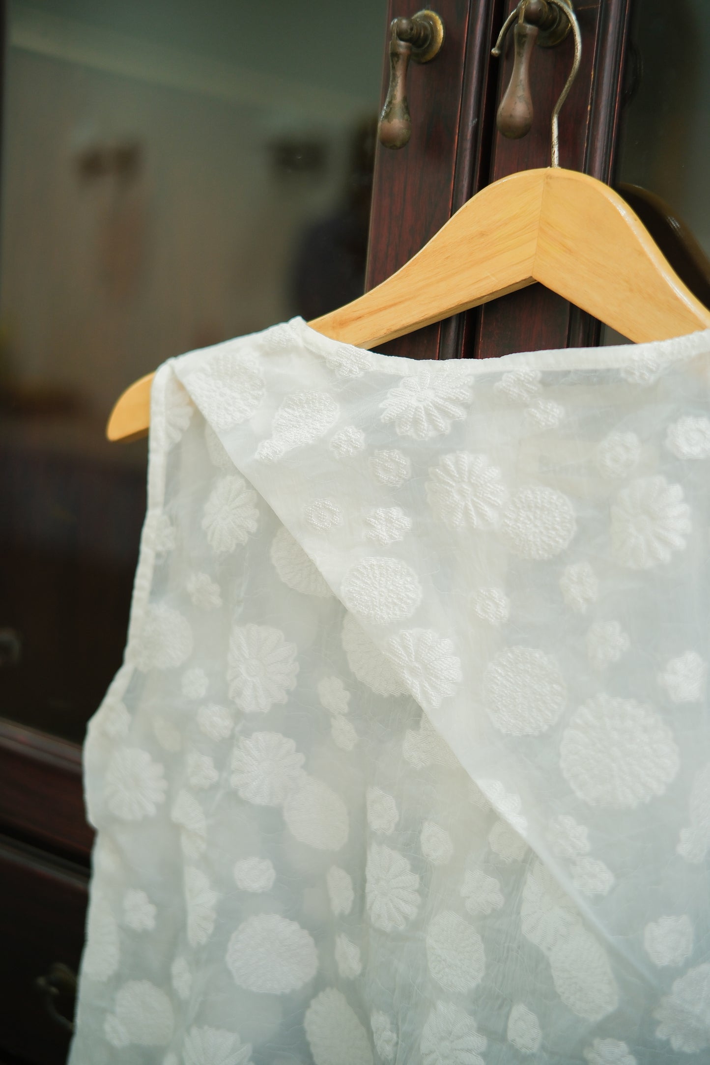 REEF CORAL TWEED ORGANZA SKIRT