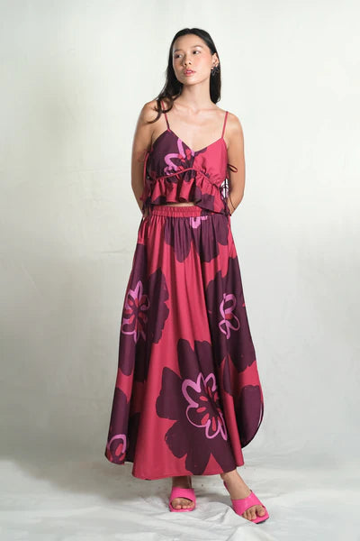 Salzburg Midi Skirt in Pinot