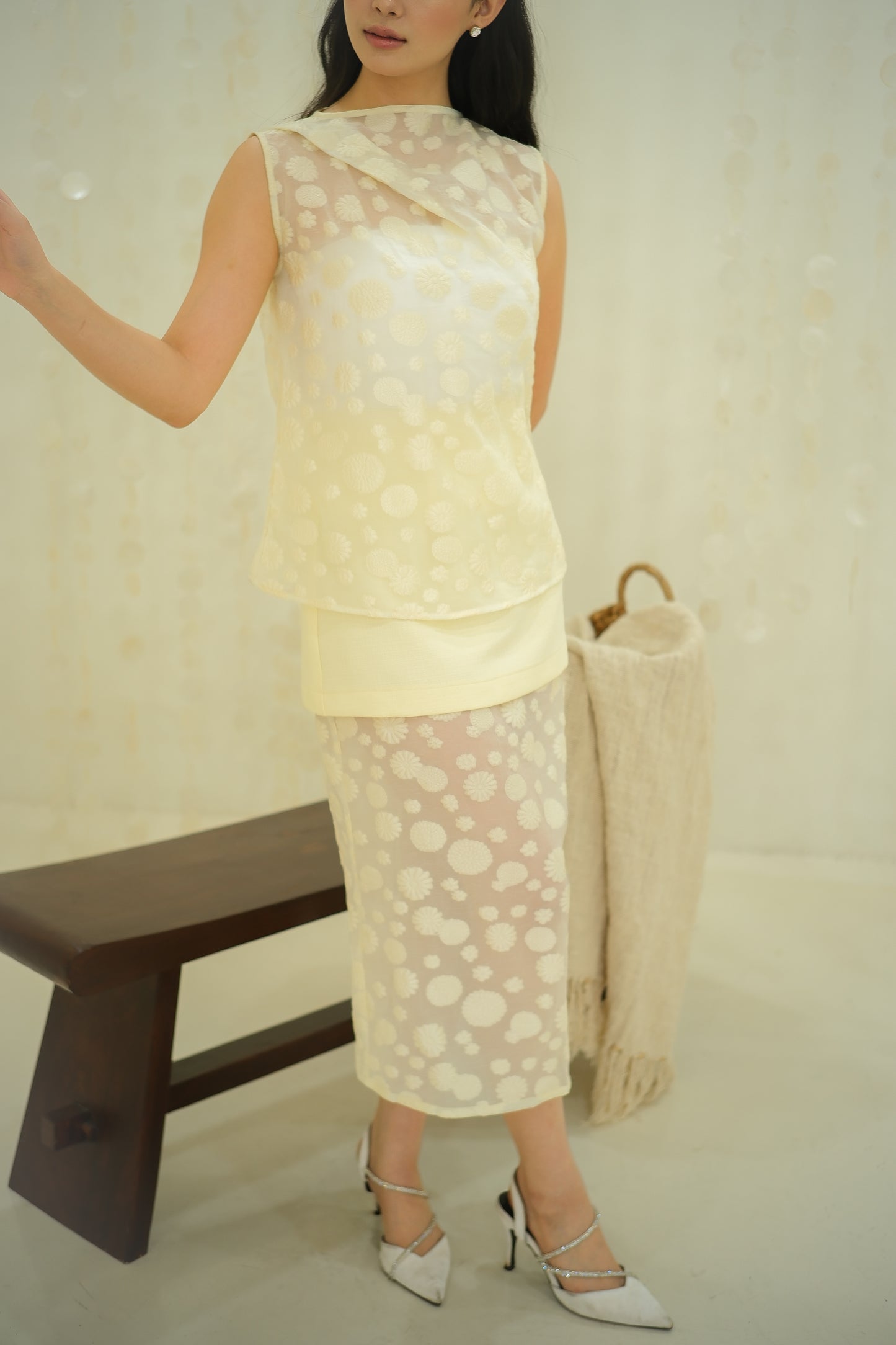 REEF CORAL ORGANZA SKIRT