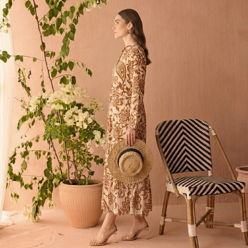 SIENNA MAXI DRESS AMBER FLORA