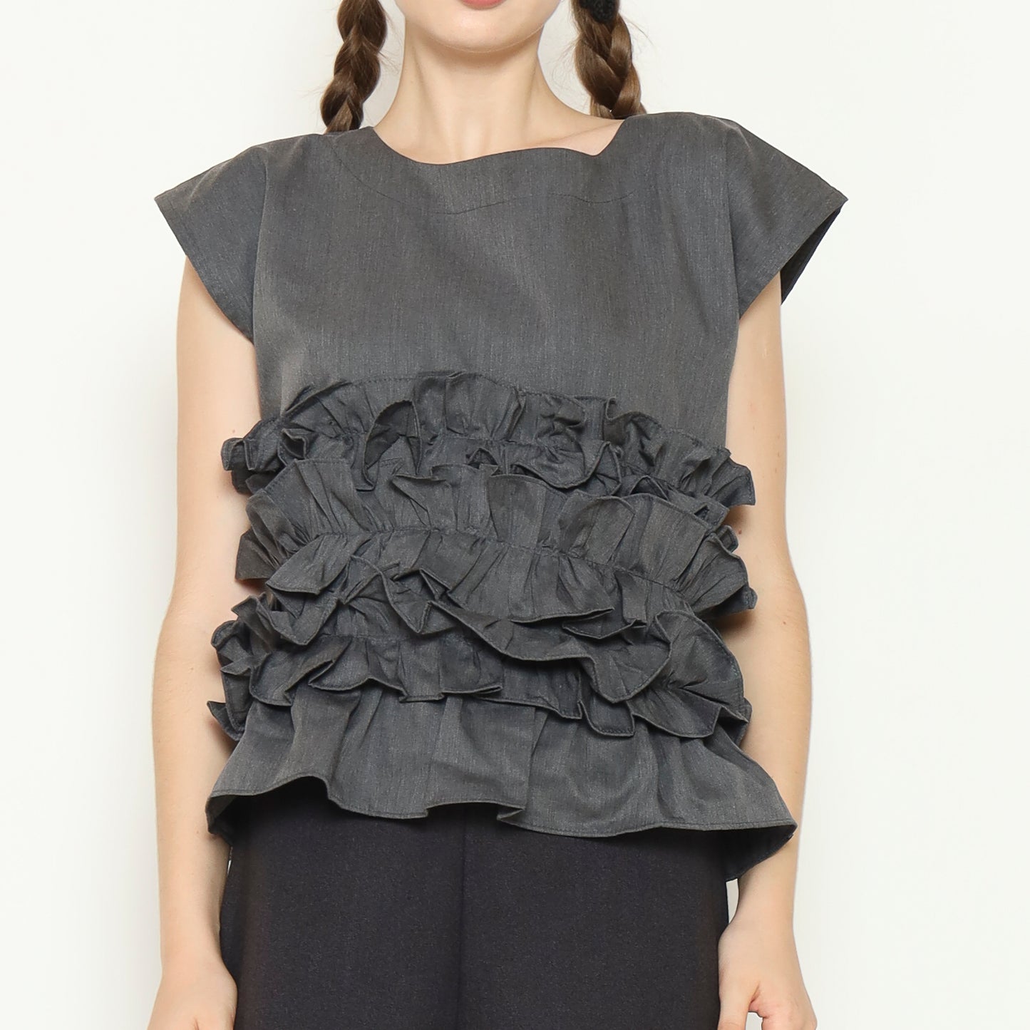 PEONY TOP GREY