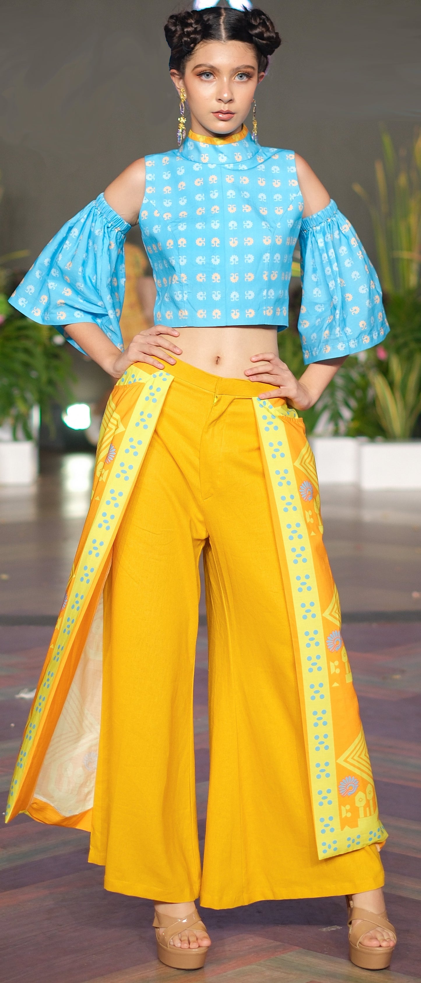 Resort Blue Crop Top