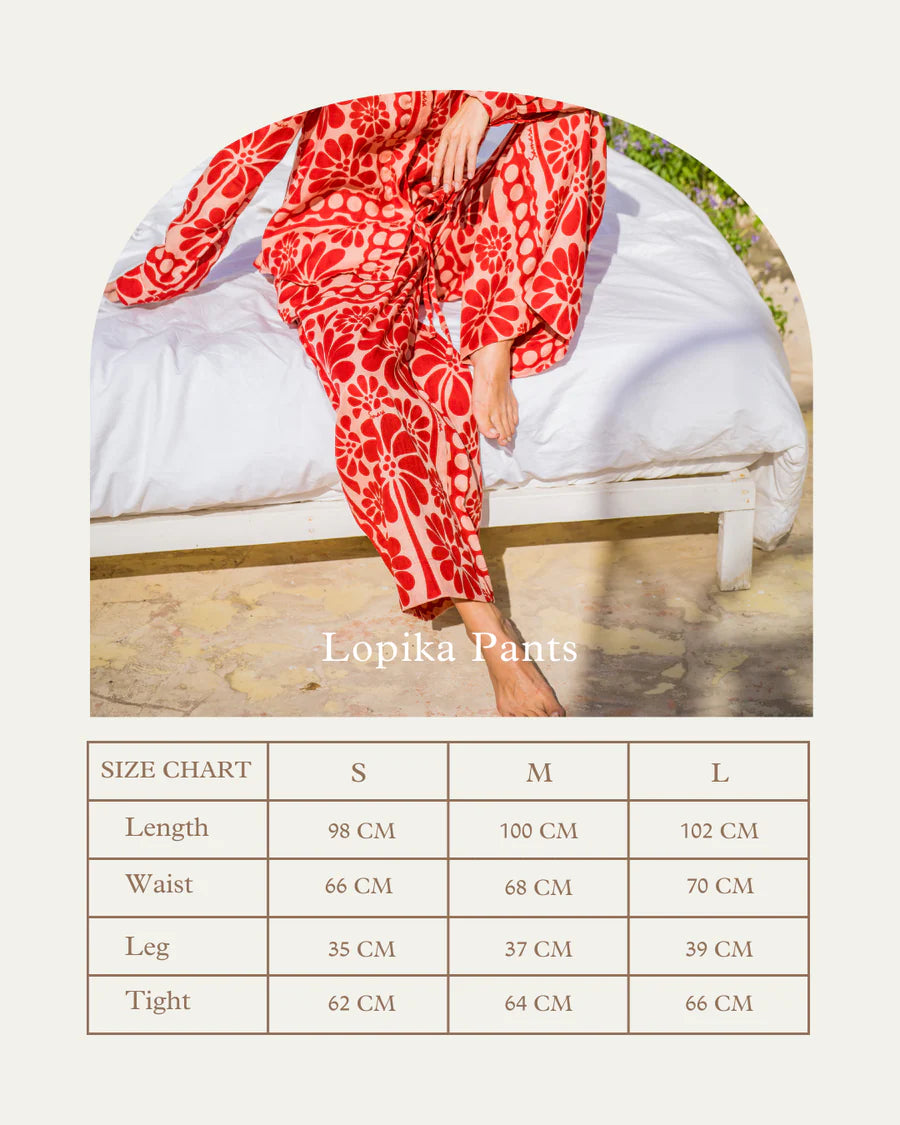 LOPIKA PANTS - SAMARA RED FLOWER