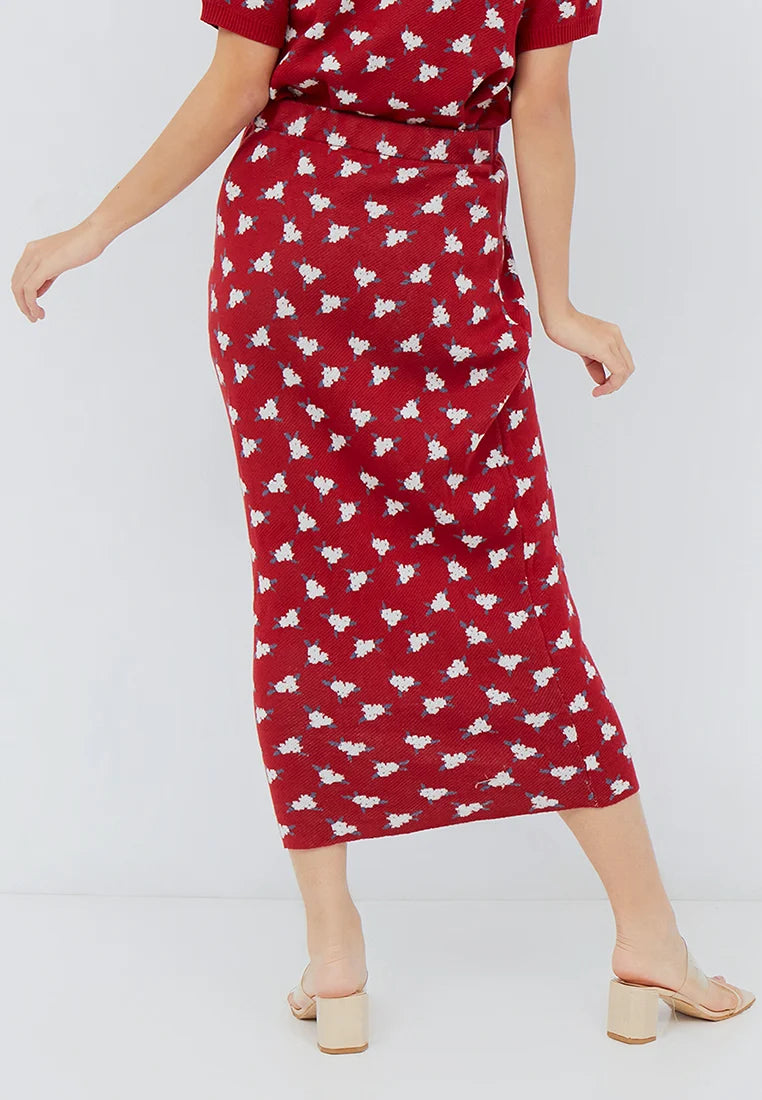 NONAETAL SONET KNIT SKIRT RED