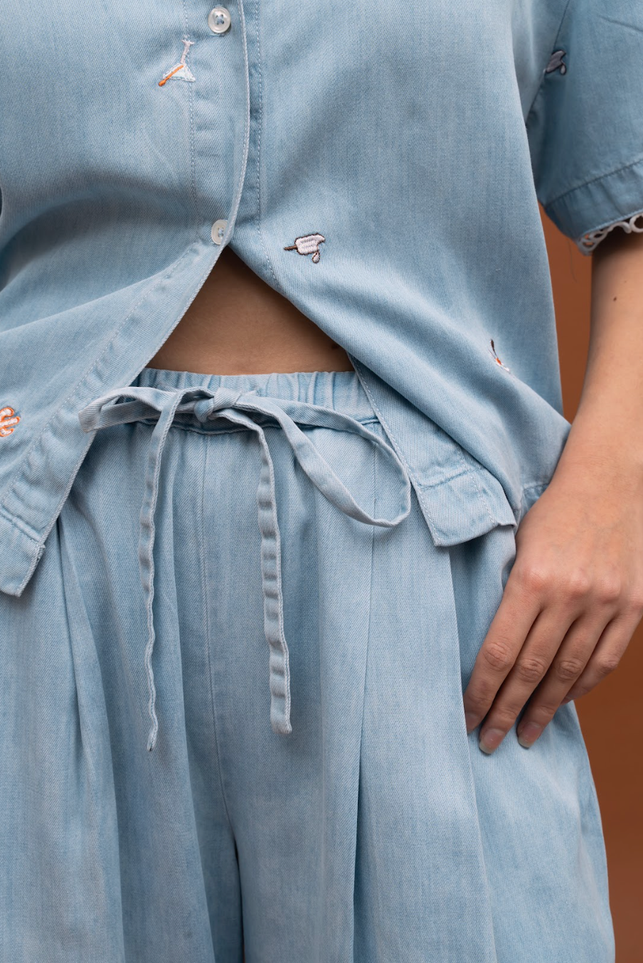 PAOLA PANTS LIGHT DENIM BLUE