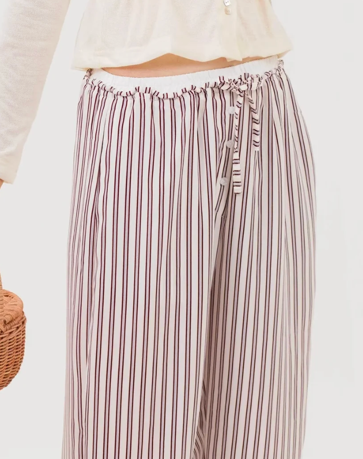RHEA PANTS CREAM MAROON