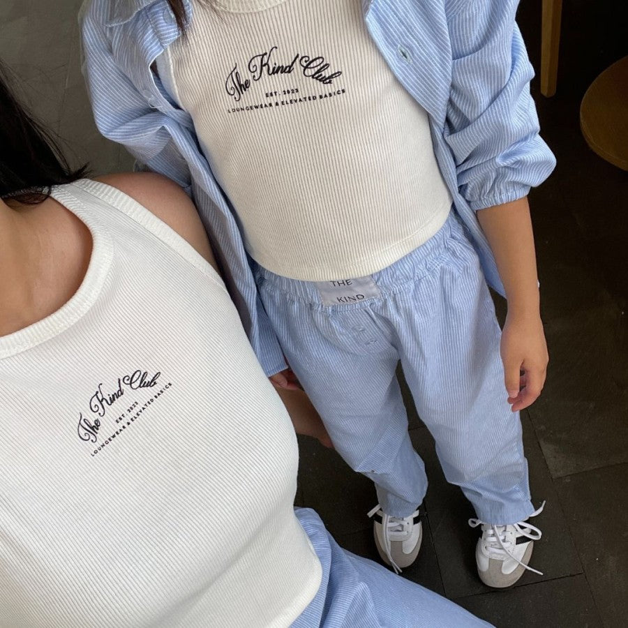 Débardeur côtelé avec logo Kind