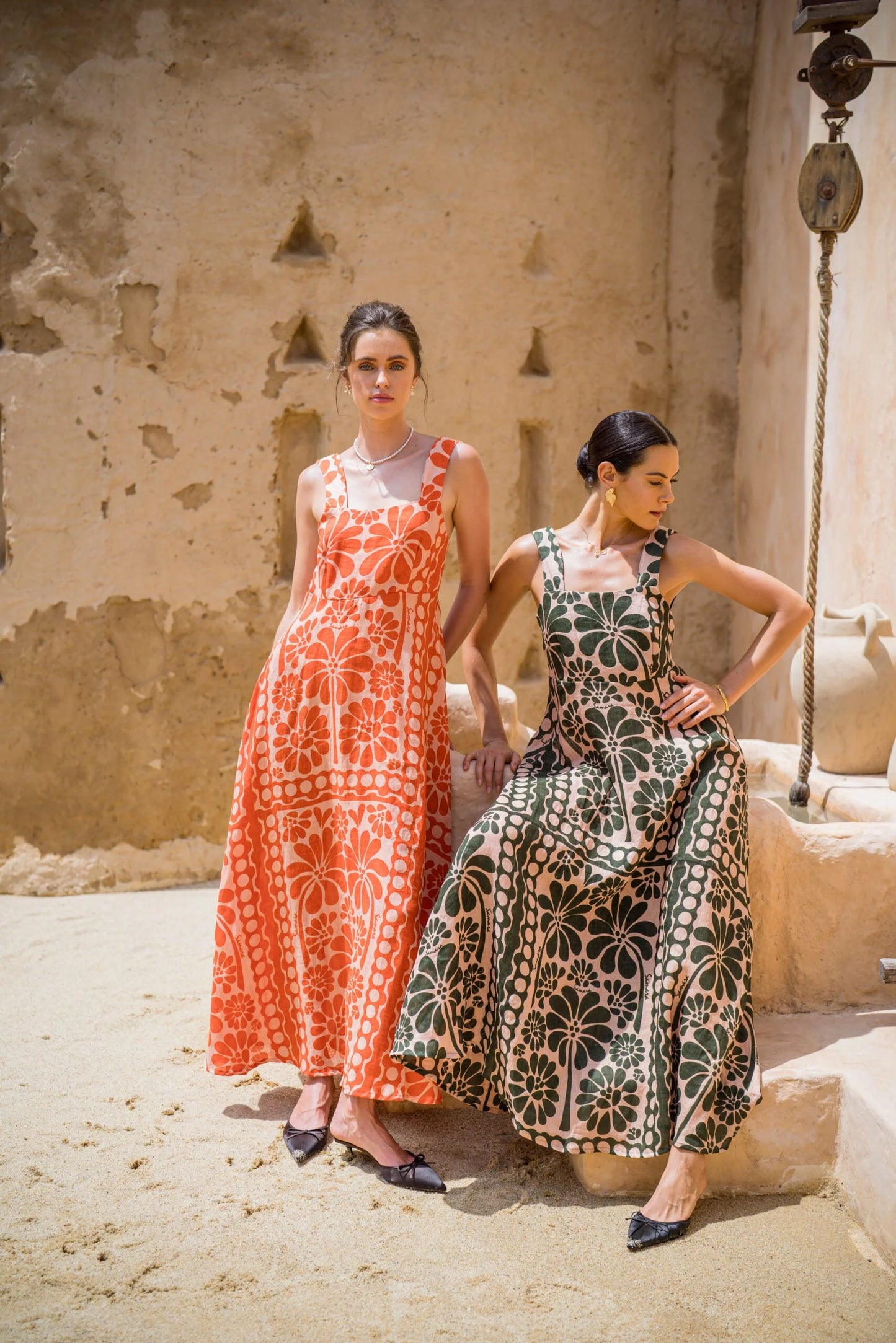 MANIKA DRESS - SAMARA GREEN FLOWER