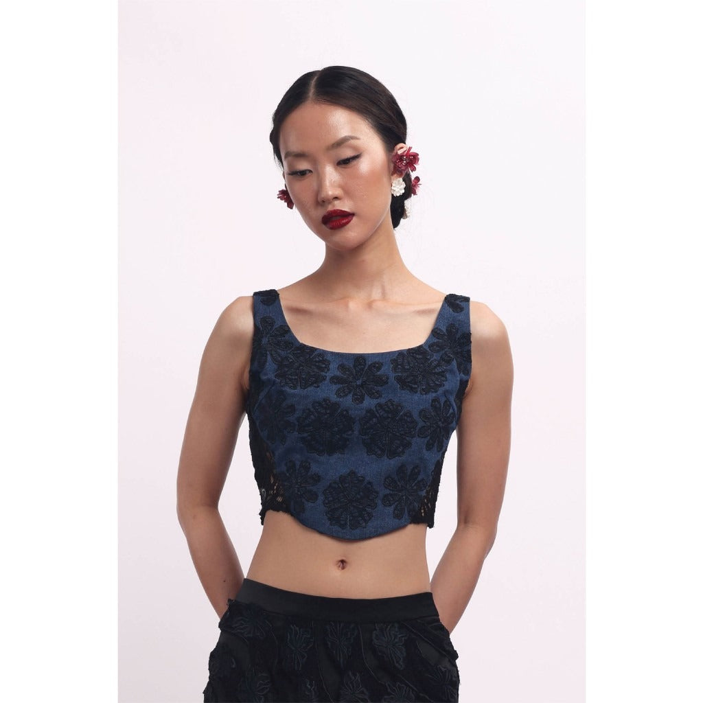 SUEDESON NOCTURA DENIM CORSET