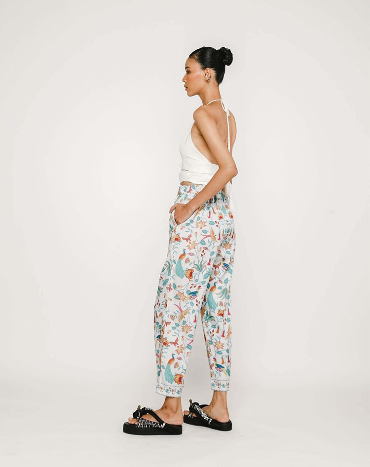 Pantalon blanc forêt