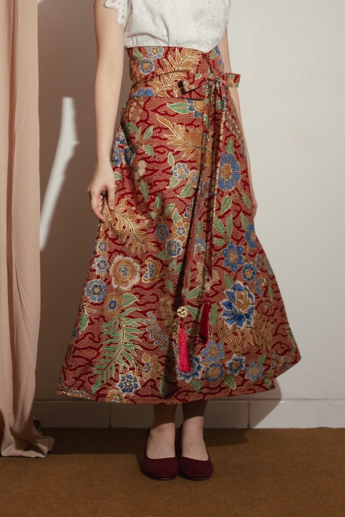 Daphne Skirt In Batik + Obi Belt (Pre Order)