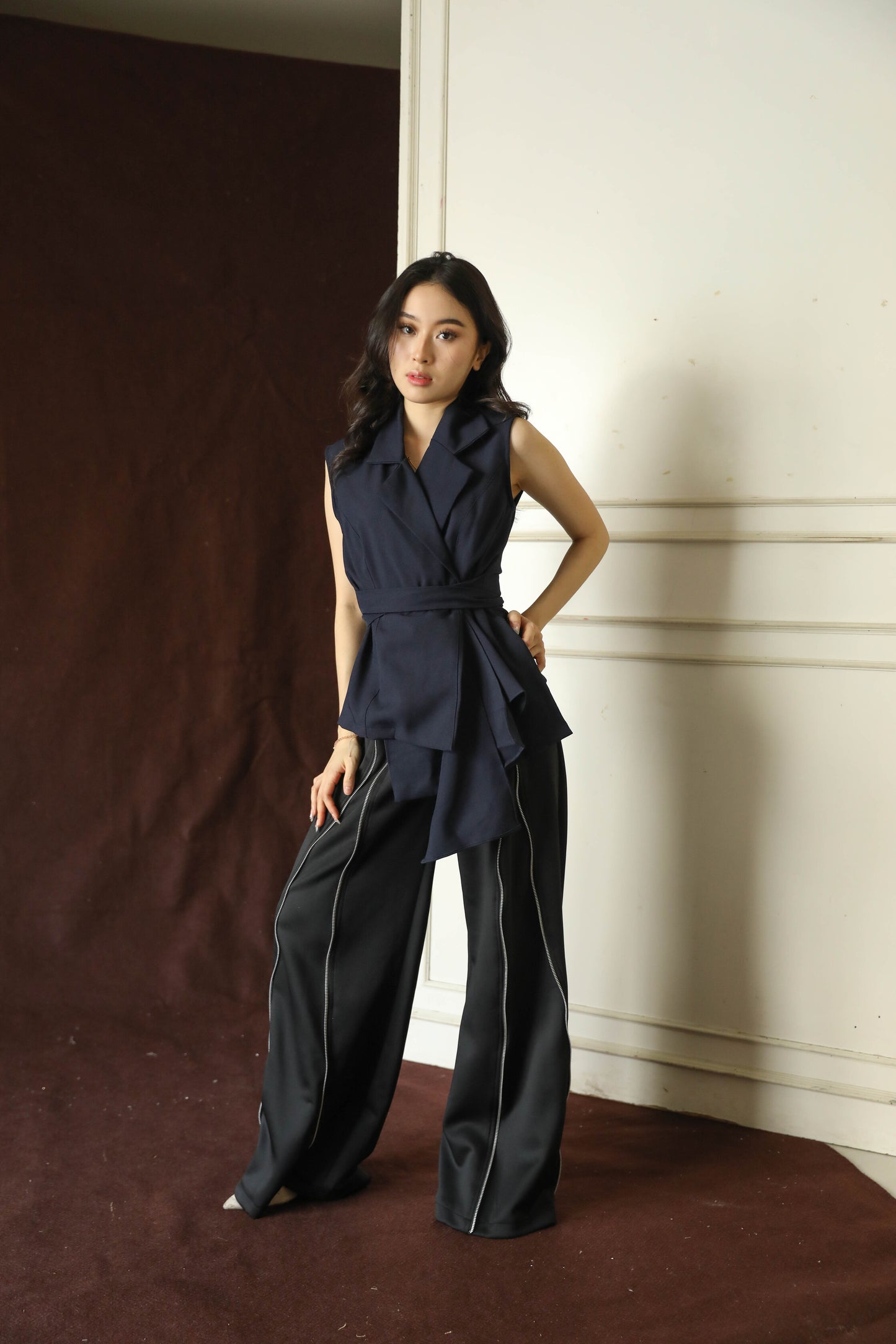 Pantalon à fermeture éclair Clara