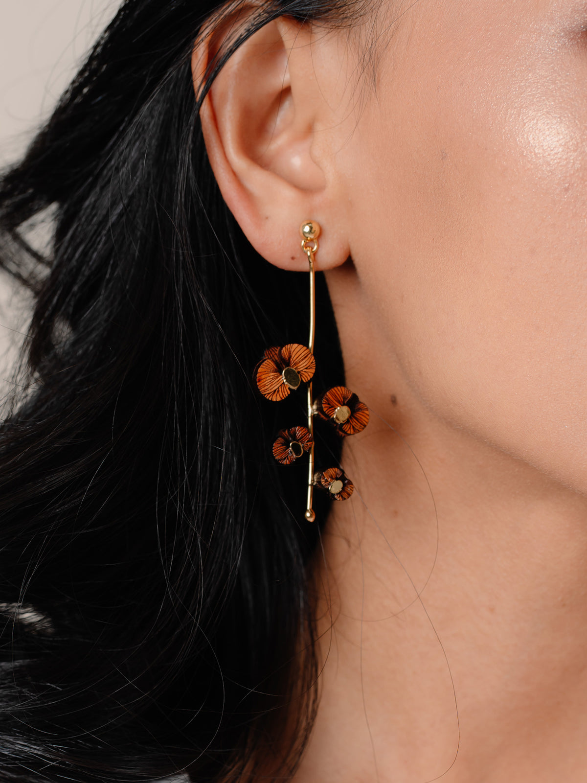 ORCHID DANGLE EARRINGS