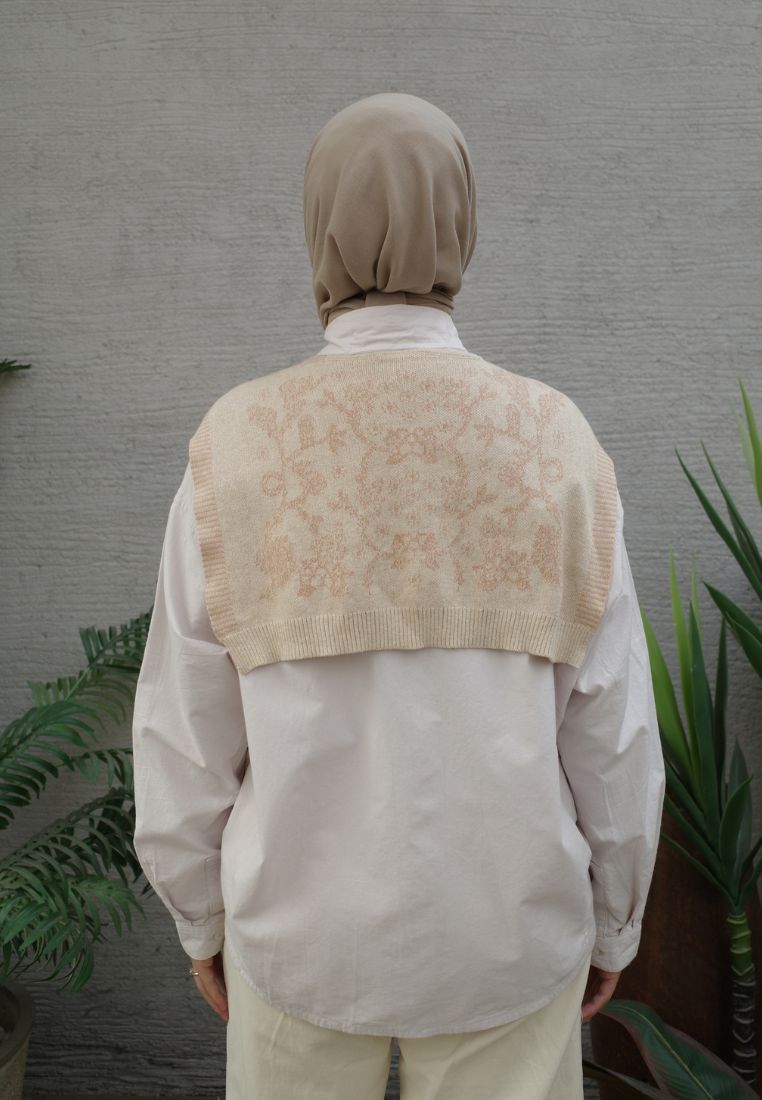 NONAETAL SEOUL JALAK SHIRT LONG SLEEVE KNIT SHAWL LILAC HINT