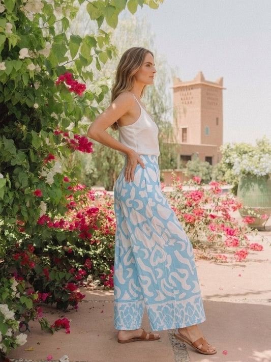 BELVA PANTS MIRAGE BLUE