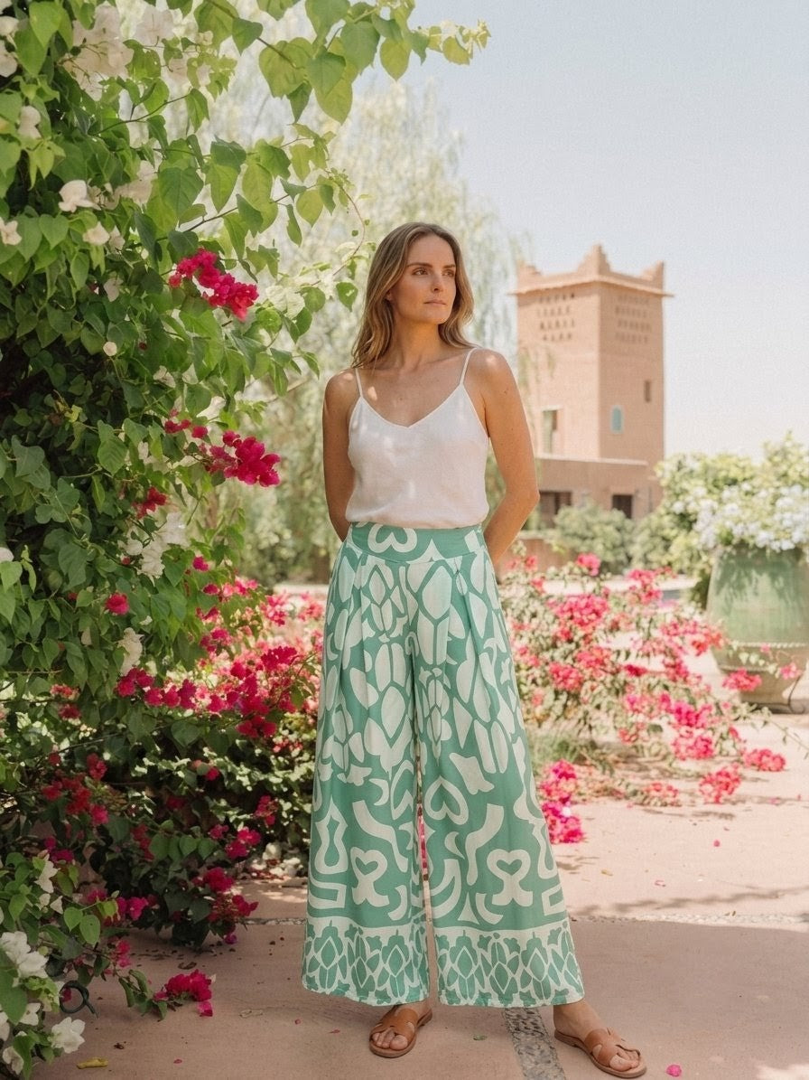 BELVA PANTS MIRAGE GREEN