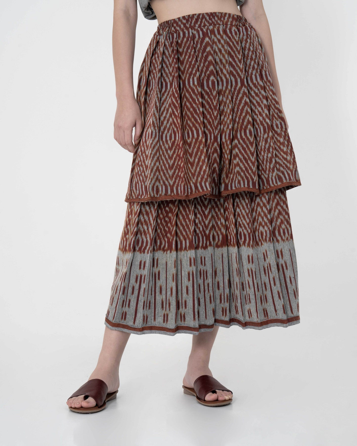 Brown Gendis Tenun Skirt