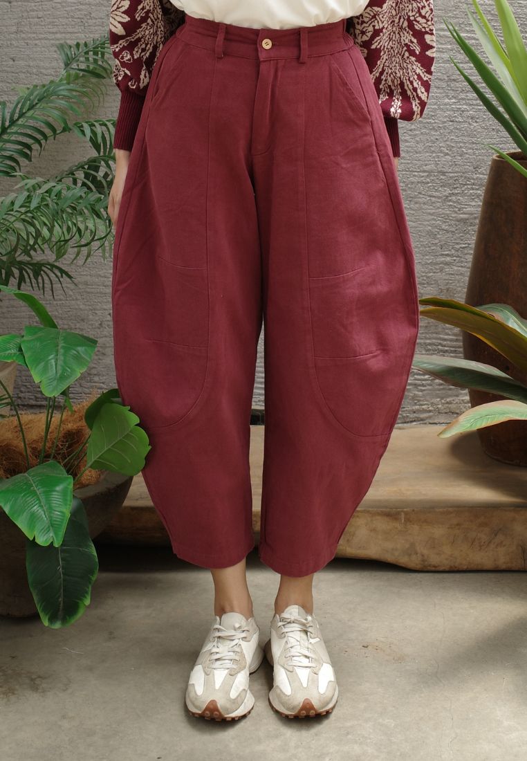 NONAETAL MAGNOLIA BARREL PANTS ROSEWOOD