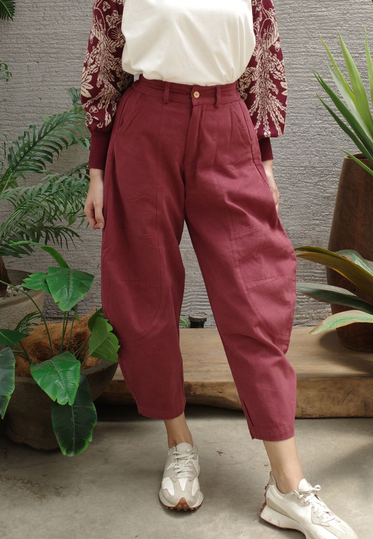 NONAETAL MAGNOLIA BARREL PANTS ROSEWOOD
