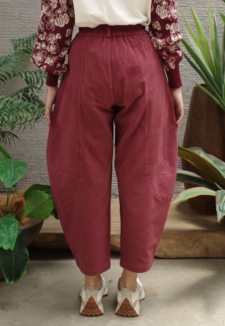 NONAETAL MAGNOLIA BARREL PANTS ROSEWOOD