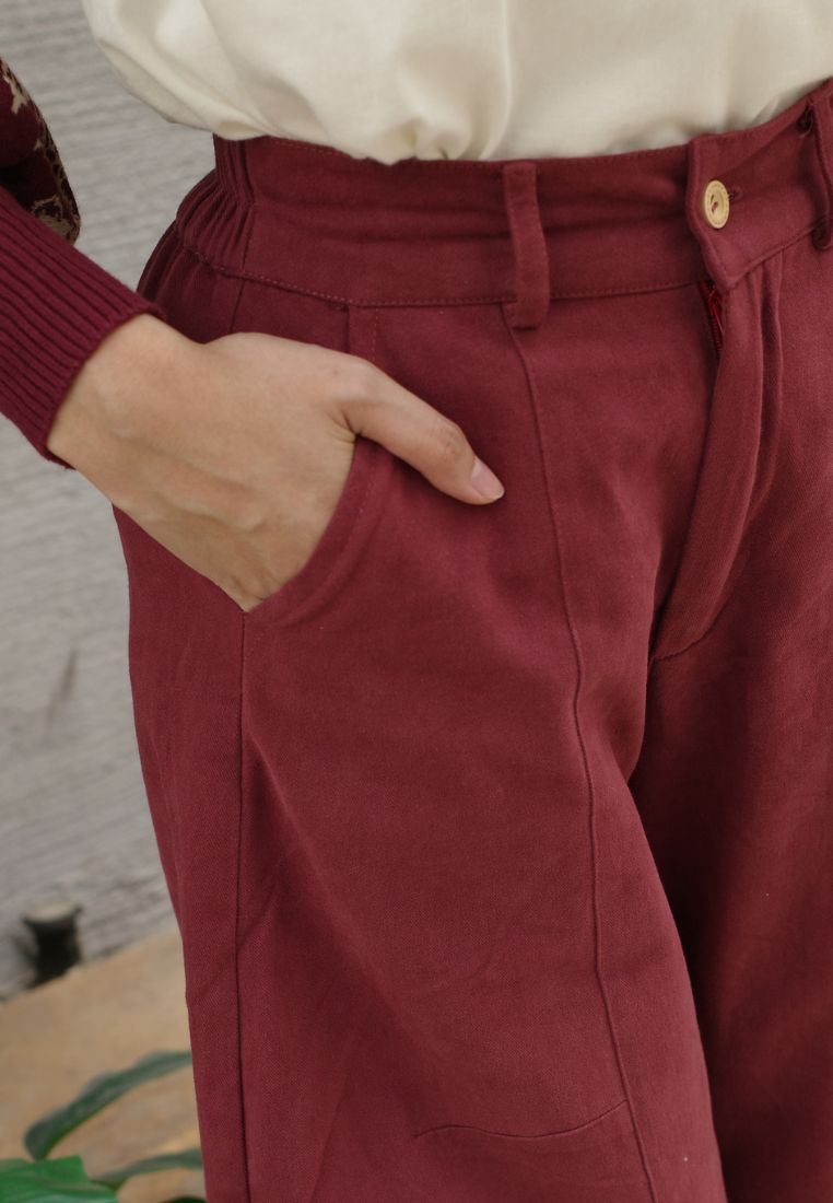 NONAETAL MAGNOLIA BARREL PANTS ROSEWOOD