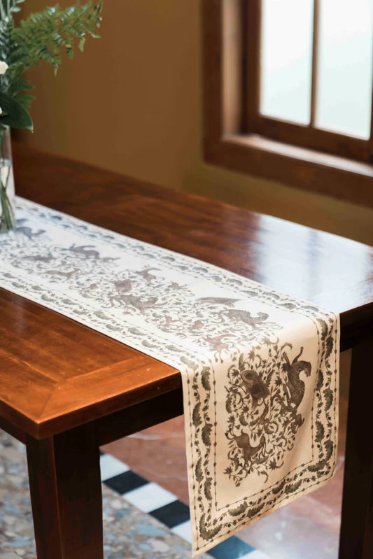 PURANA HOME BED / TABLE RUNNER JUNGLE JEWEL - TOFU