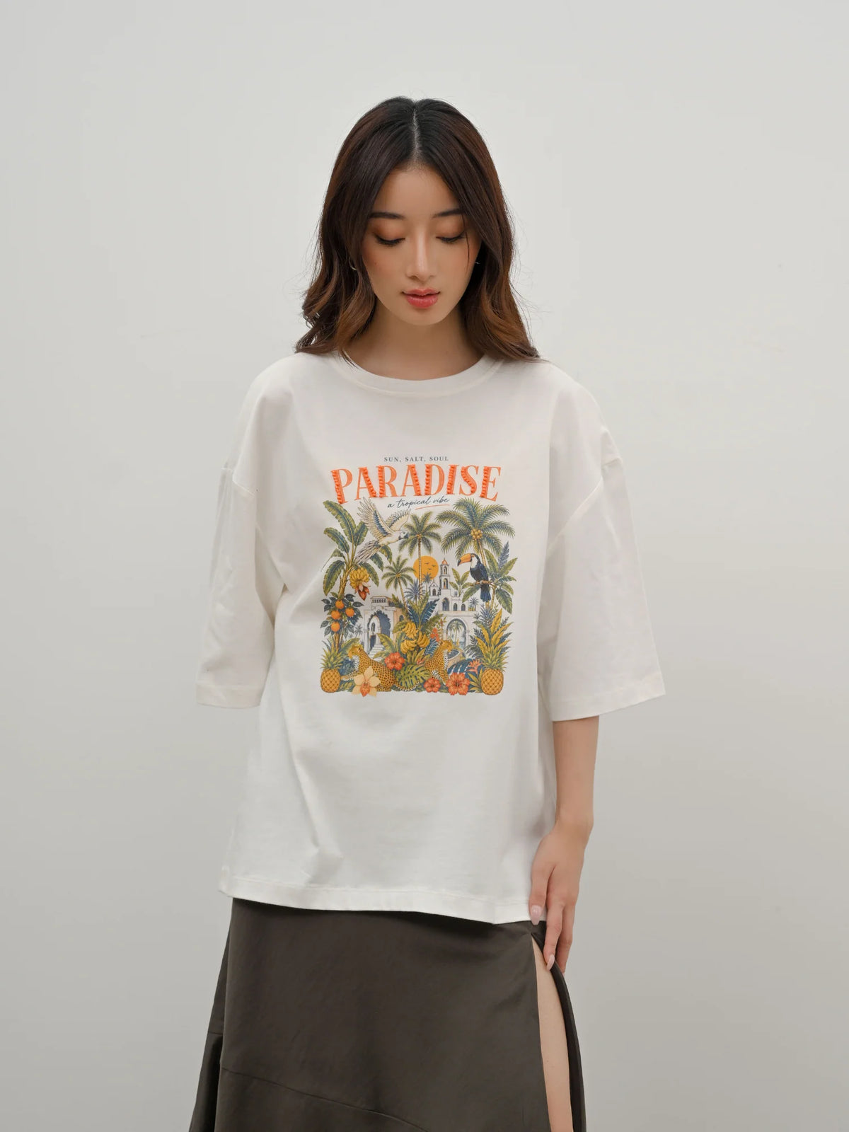 PARADISE TEE OFF WHITE