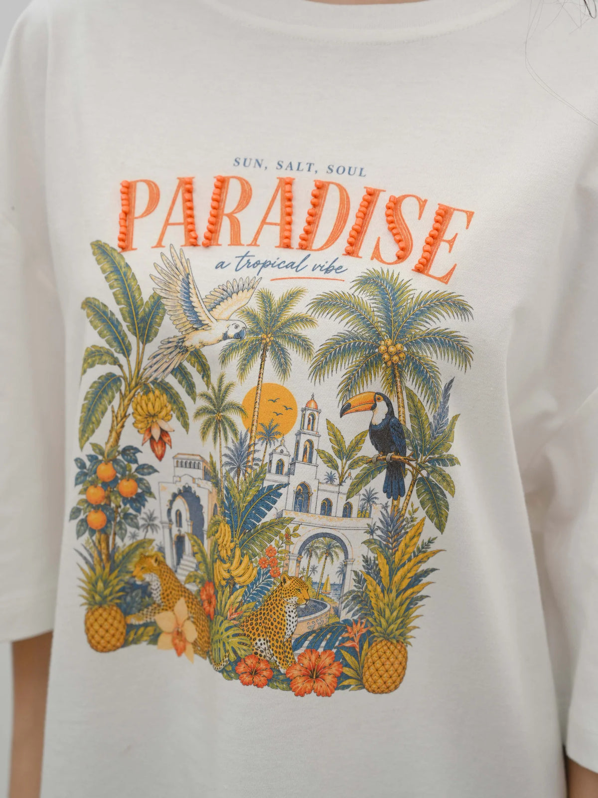 PARADISE TEE OFF WHITE