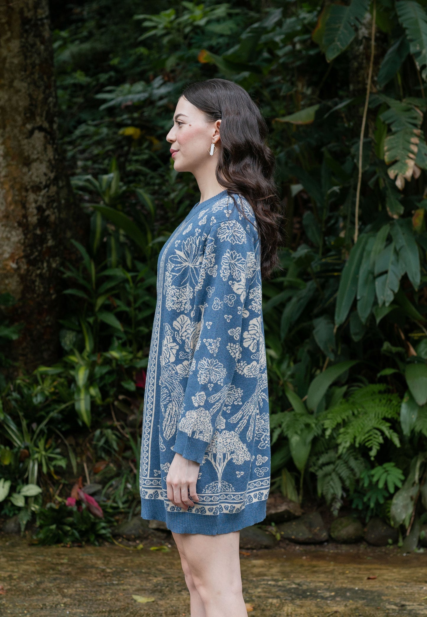 NONAETAL LISA HERITAGE KNIT TUNIC BLUE