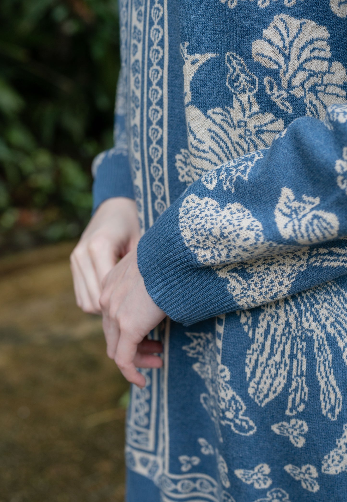 NONAETAL LISA HERITAGE KNIT TUNIC BLUE