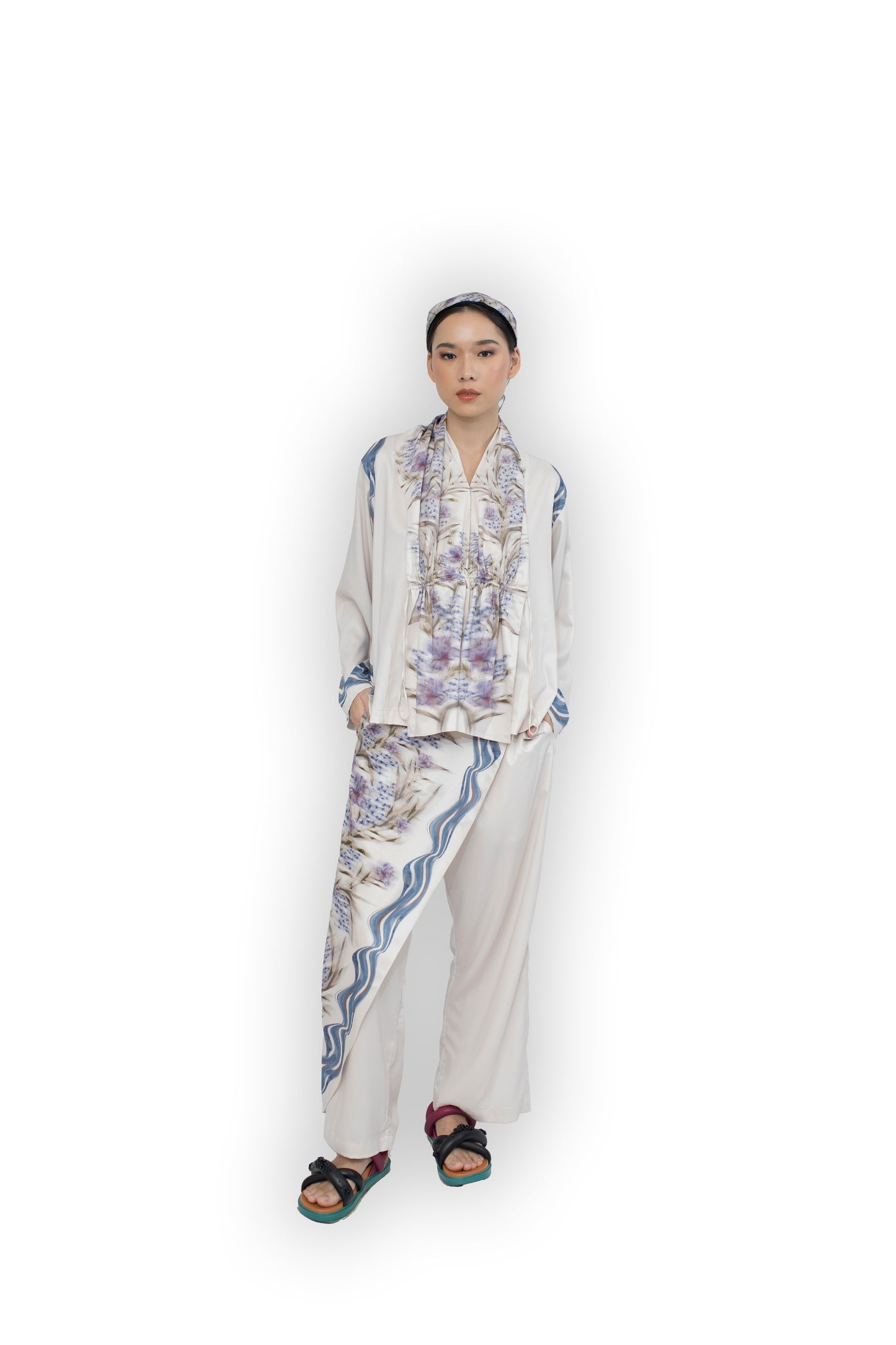 Haut foulard orchidée