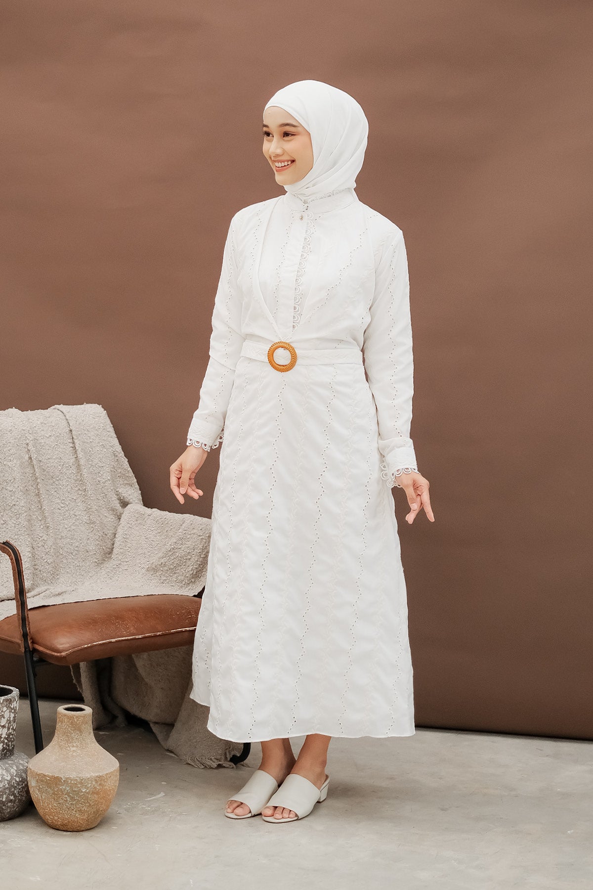 Asma Dress Off White