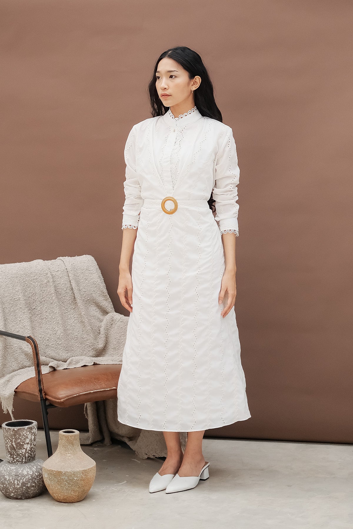 Asma Dress Off White