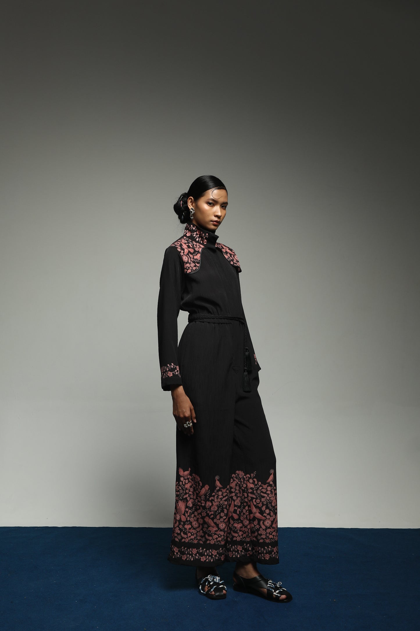 TROPIPELAGO - BIRDS JUMPSUIT BLACK