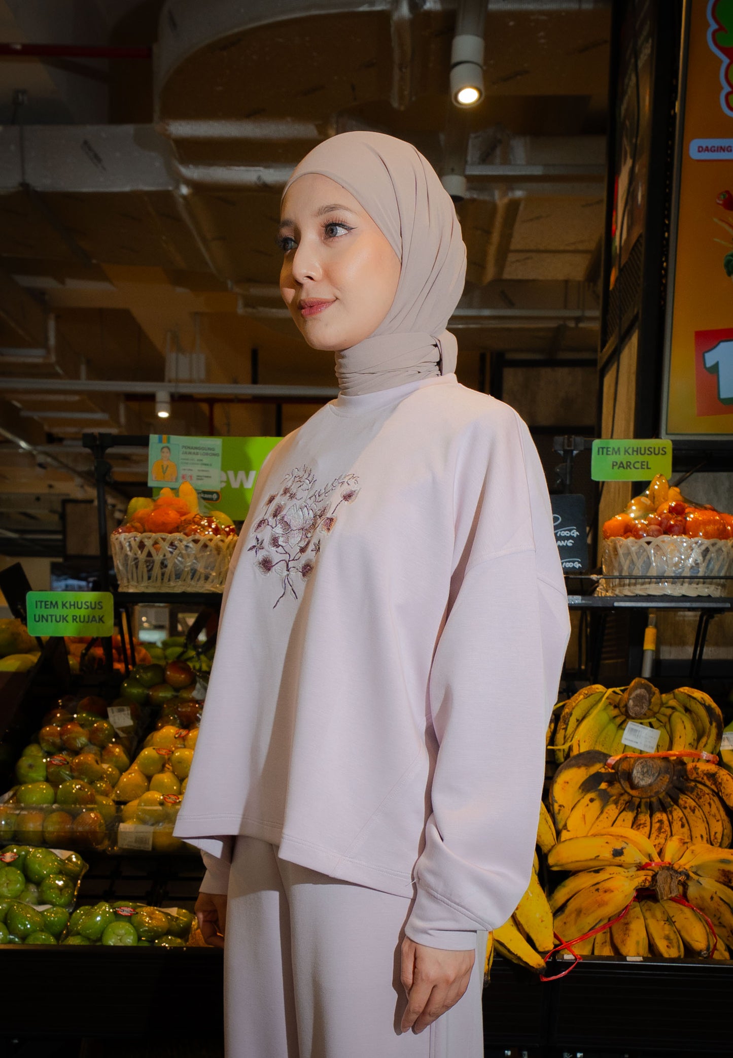 NONAETAL HAILEY LOTUS TOP LONG SLEEVE LIGHT LILAC