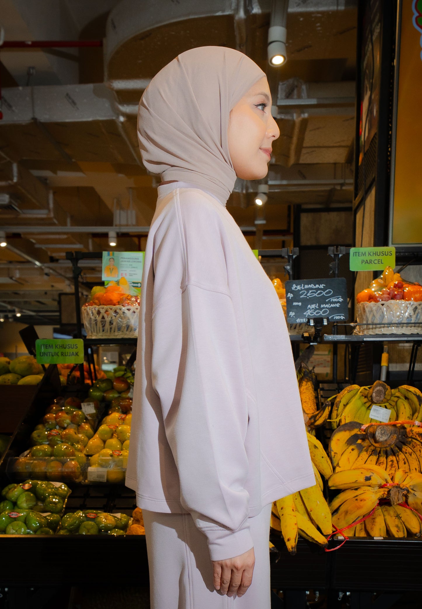 NONAETAL HAILEY LOTUS TOP LONG SLEEVE LIGHT LILAC