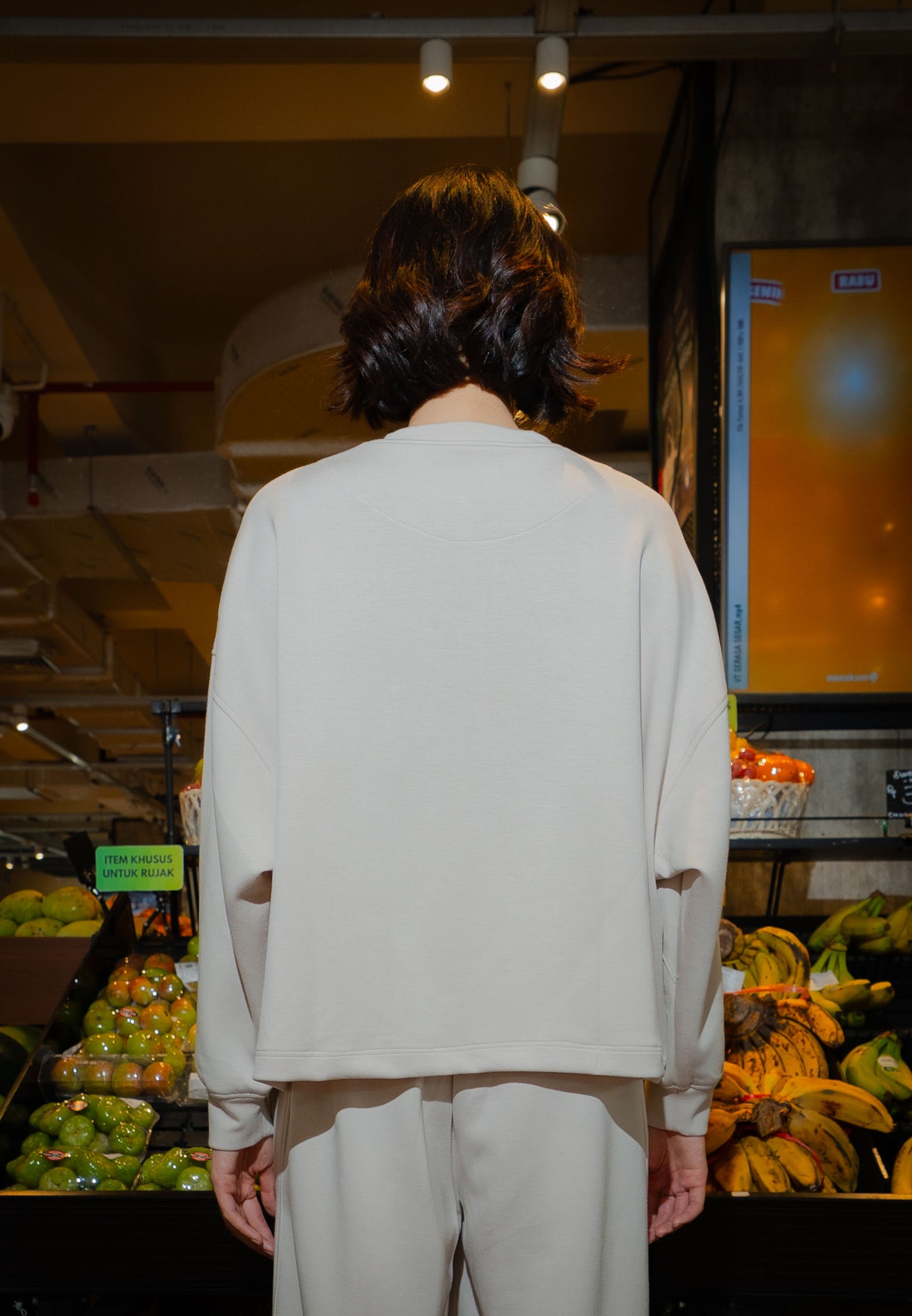 NONAETAL HAILEY LOTUS TOP LONG SLEEVE CREAM