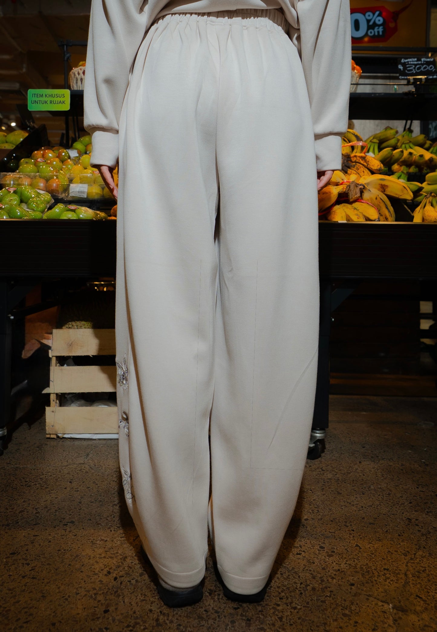 NONAETAL TIMBER ATHLEISURE PANTS CREAM