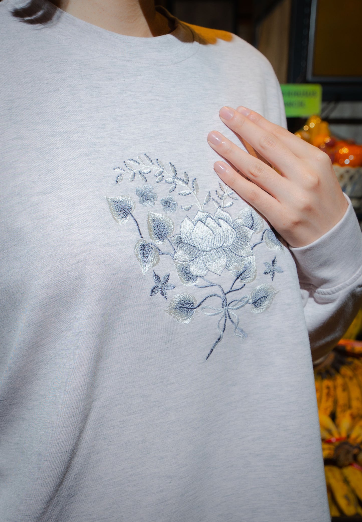 NONAETAL HAILEY LOTUS TOP LONG SLEEVE MISTY ROSE