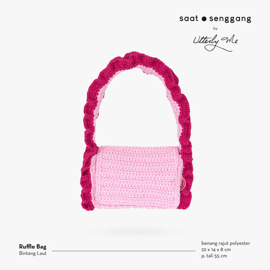 RUFFLE SHOULDER BAG - STARFISH PINK (PRE-ORDER)