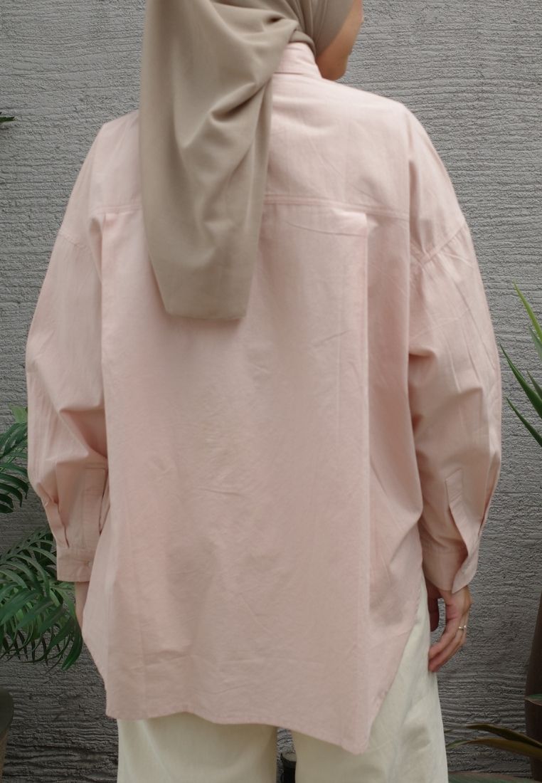 NONAETAL CYRUS ARWANA SHIRT LONG SLEEVE SOFT PINK