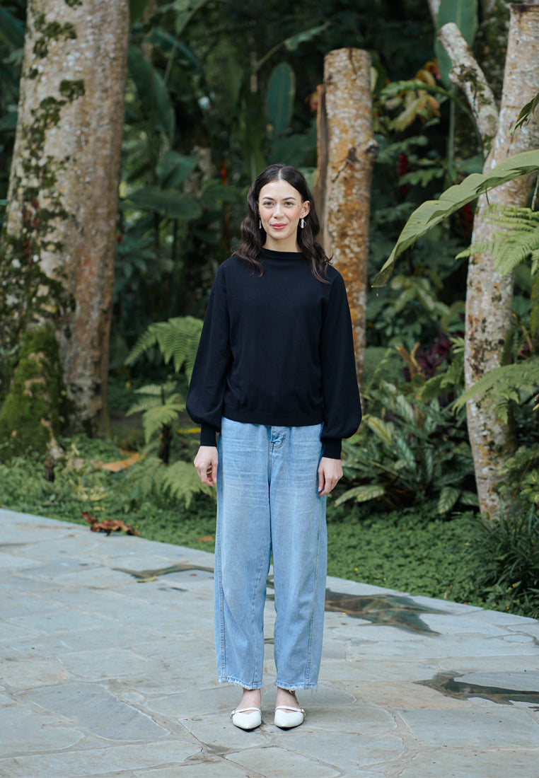 NONAETAL NARITA KNIT LONG SLEEVE BLACK